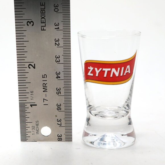 ŻYTNIA Polish Vodka Shot Glass Clear Glass Barware Collector Liquor Gift - Picture 2 of 4